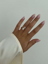 Cressida Twin Zirconia Band Ring