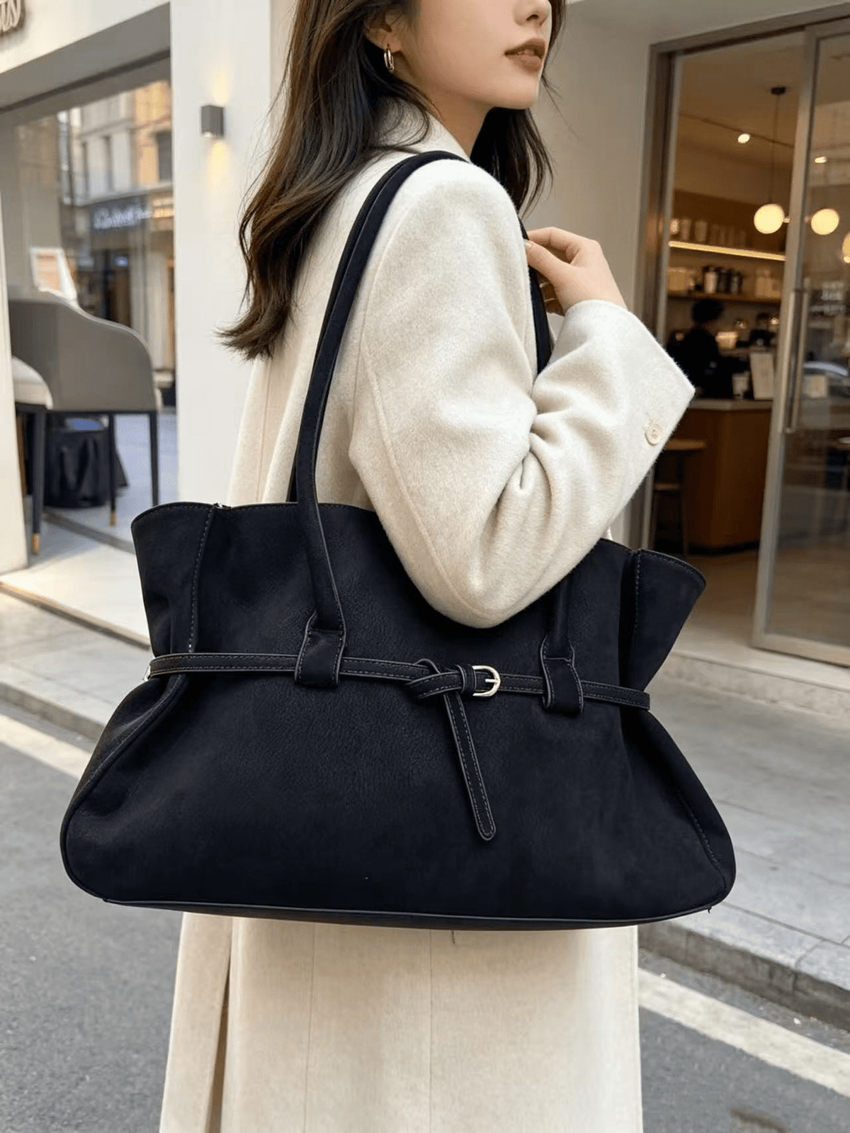 ZEYA - Daniela Belted Tote Bag
