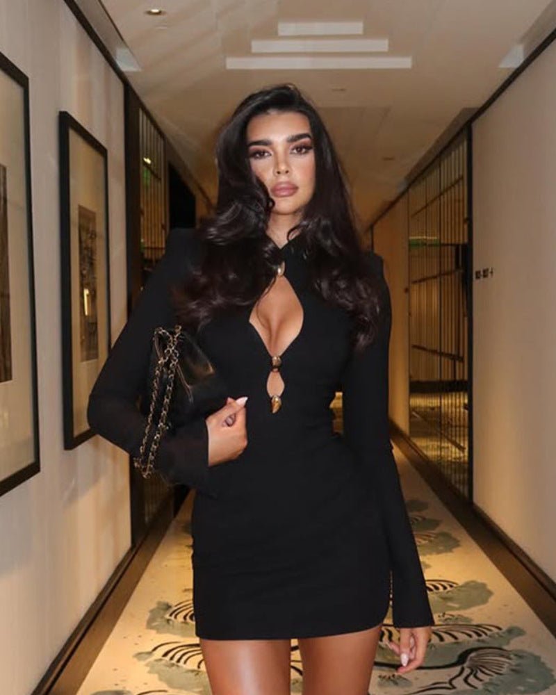 ZEYA - Daniela Cut Out Long Sleeve Mini Dress