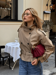 Daphne Cropped Trench Coat