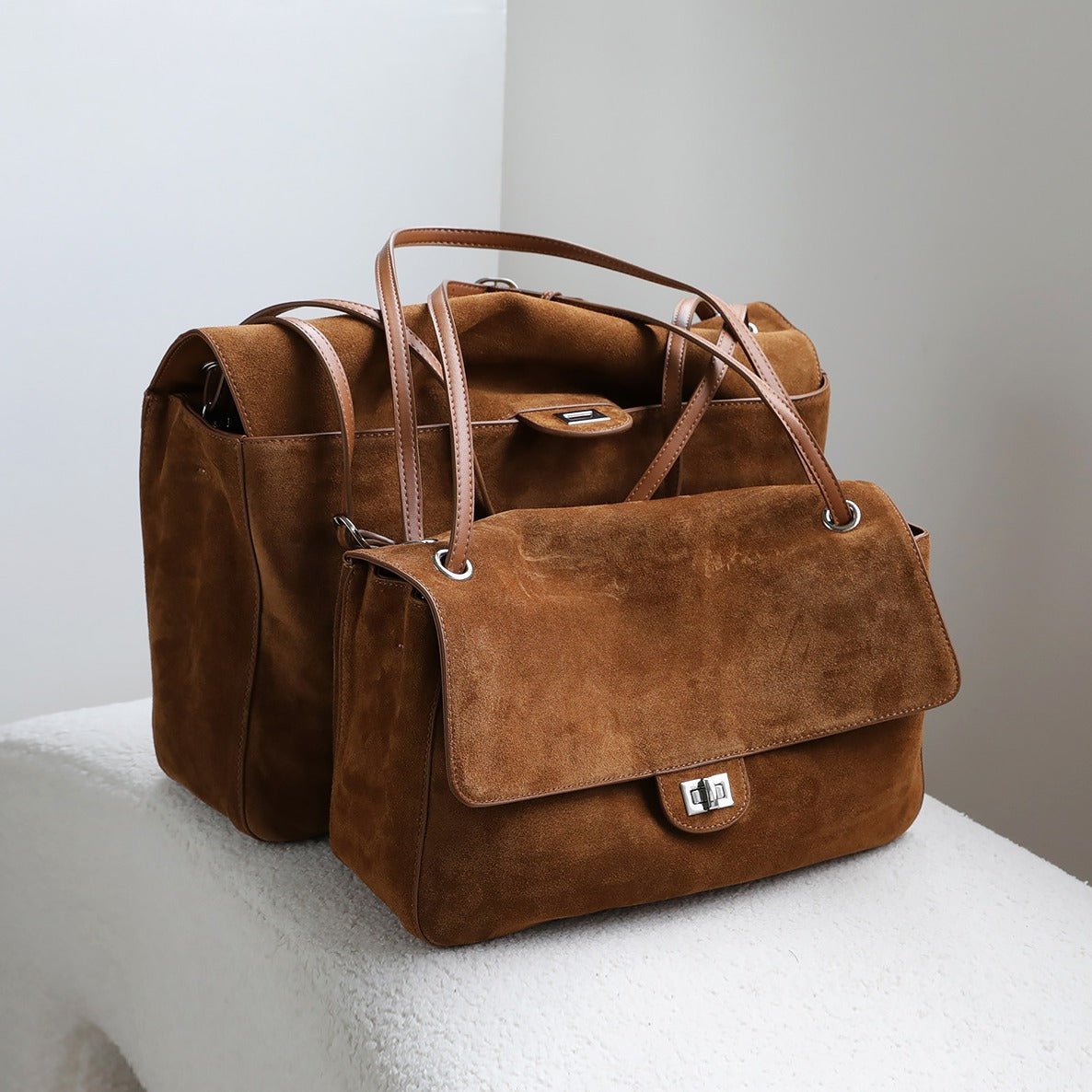 ZEYA - Denise Matte Suede Crossbody Tote