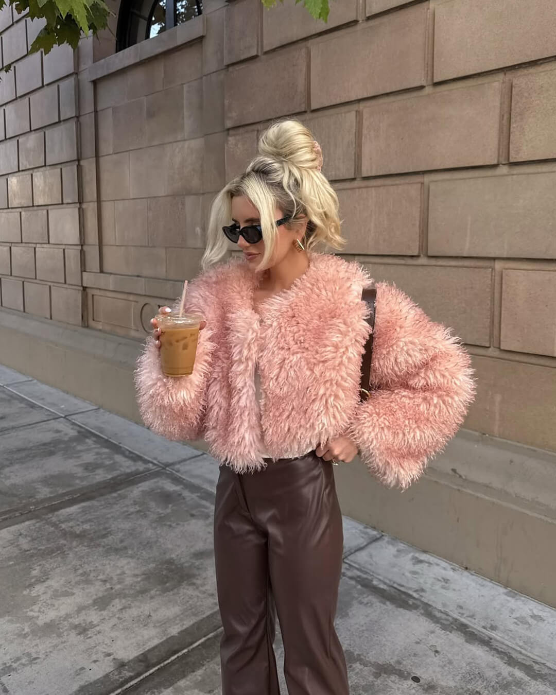 ZEYA - Diana Fluffy Cropped Faux Fur Coat
