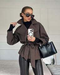 Dianna Belted Short Trench Coat