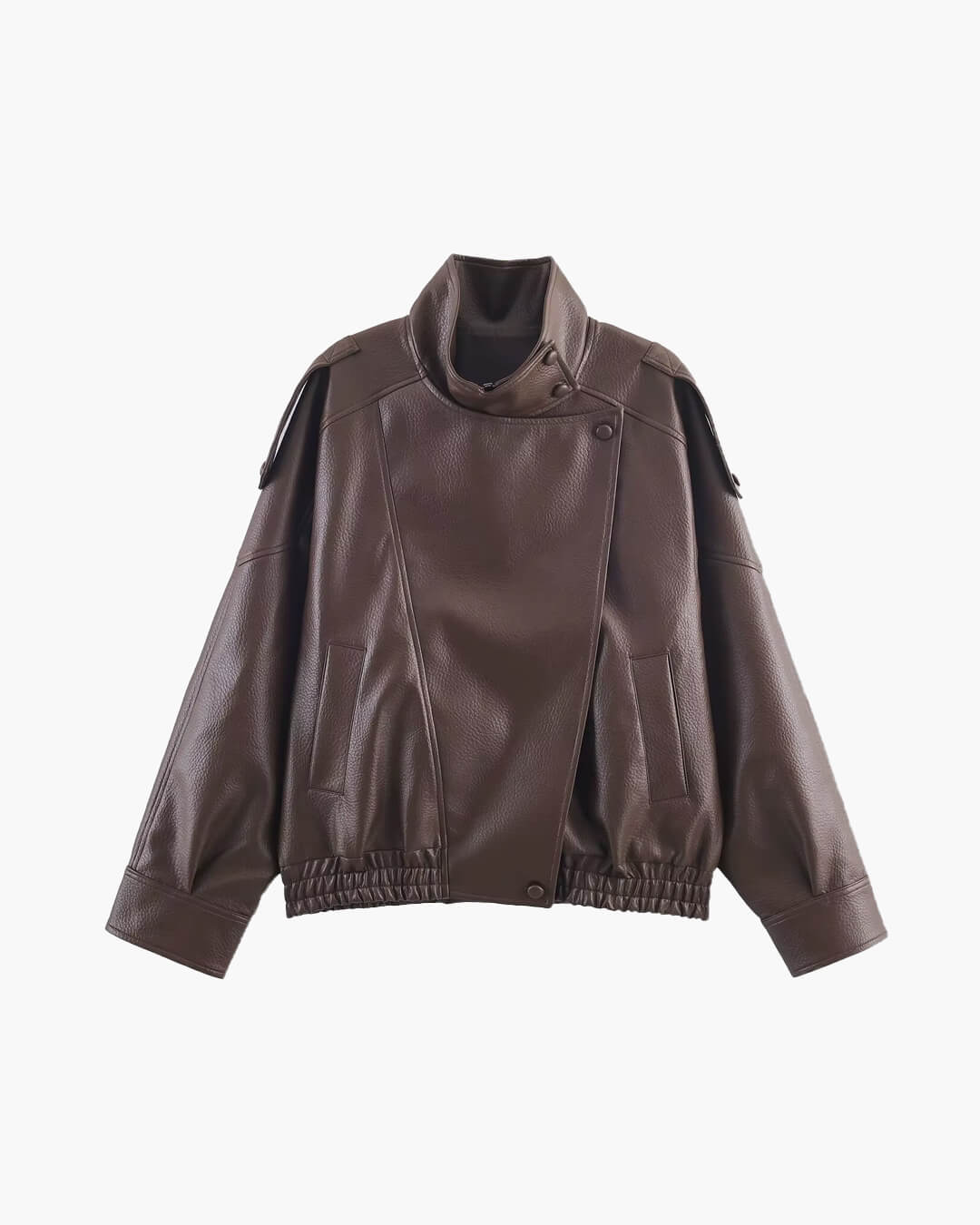 ZEYA - Dina Asymmetrical Leather Jacket