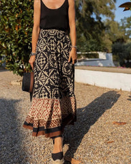 Maricar Boho bedruckter Midi Swing Rock