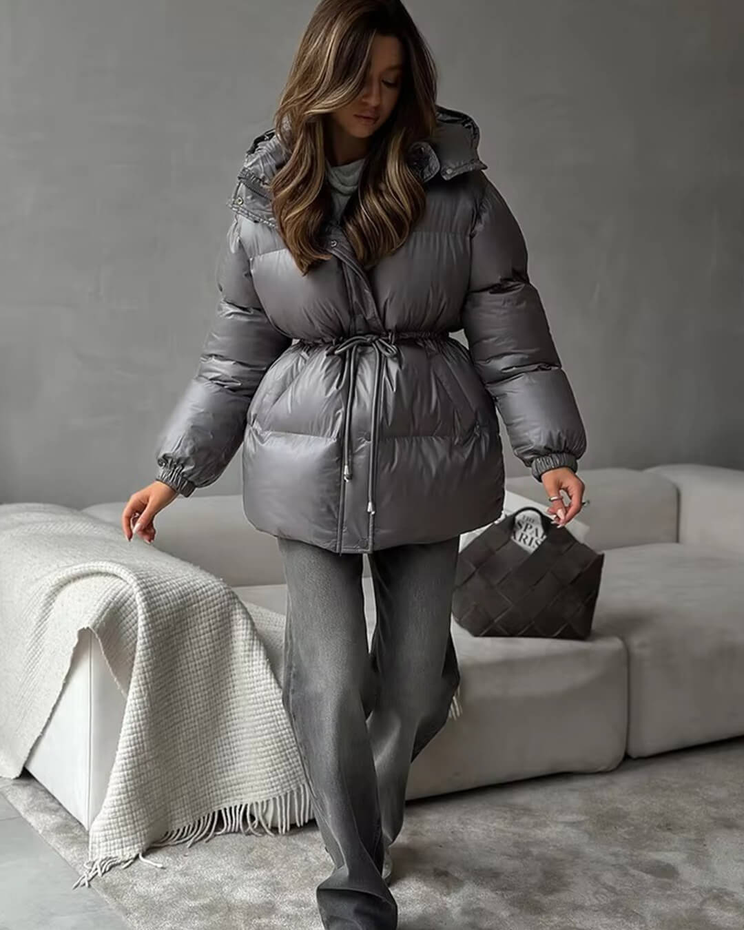 ZEYA - Elaine Drawstring Hooded Puffer Coat