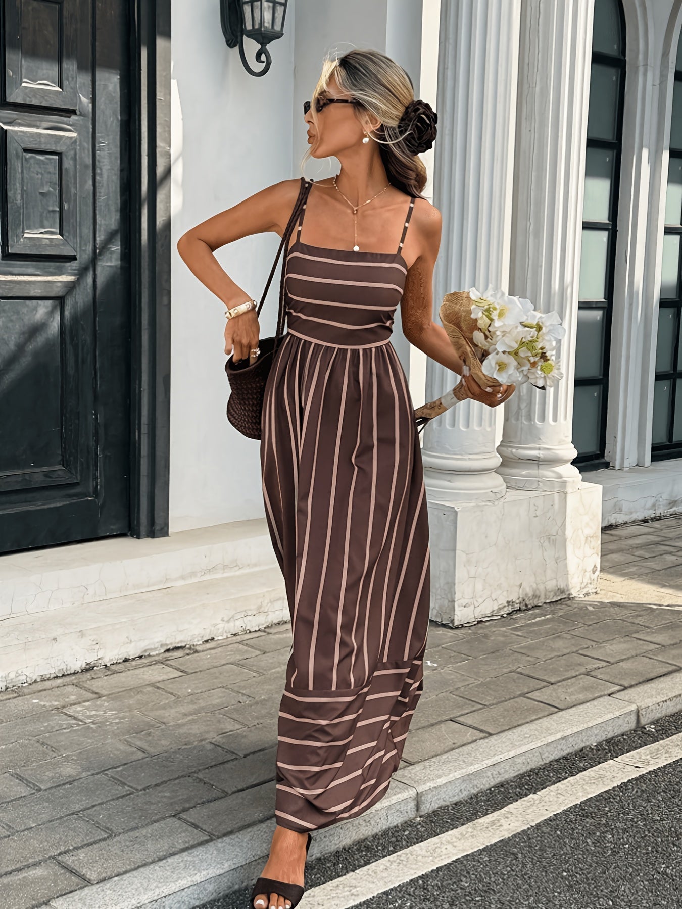 ZEYA - Eleanor Striped Linen Slip Dress