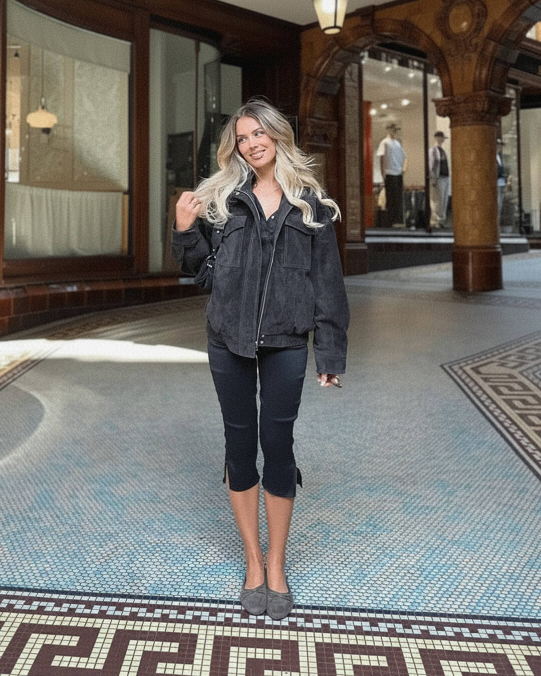 ZEYA - Elisse Suede Bomber Jacket