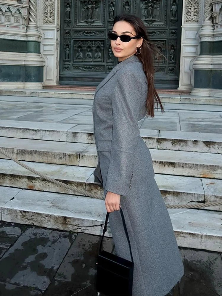 ZEYA - Eris Cinched Waist Long Coat