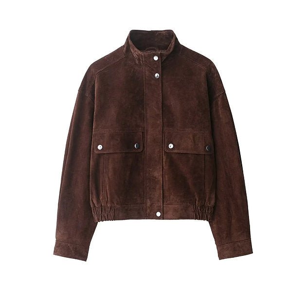 ZEYA - Esther Wide Shoulder Suede Jacket