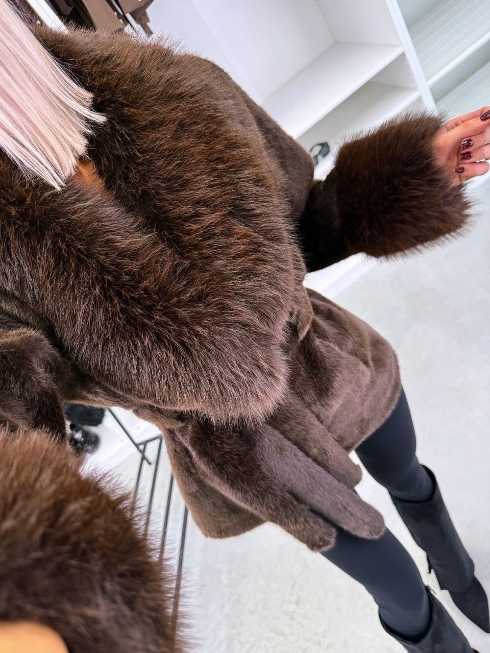 ZEYA - Eva Belted Faux Fur Coat