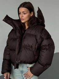 Evelyn kurze Steppjacke mit Kapuze