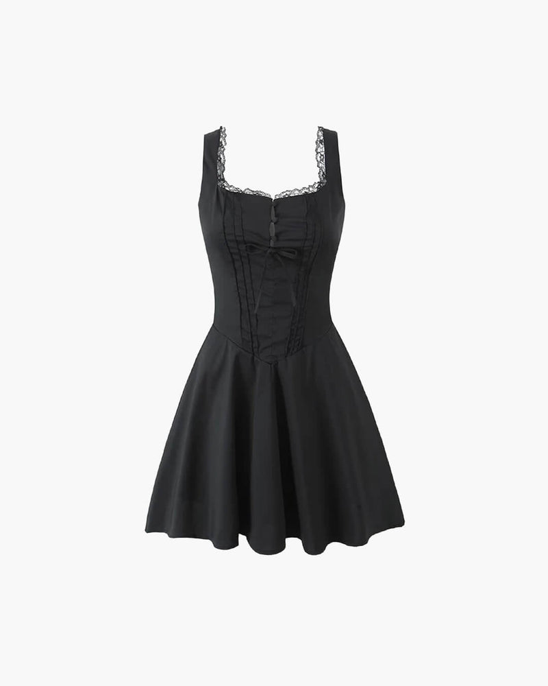 ZEYA - Evelyn Lace-Up Back Mini Dress