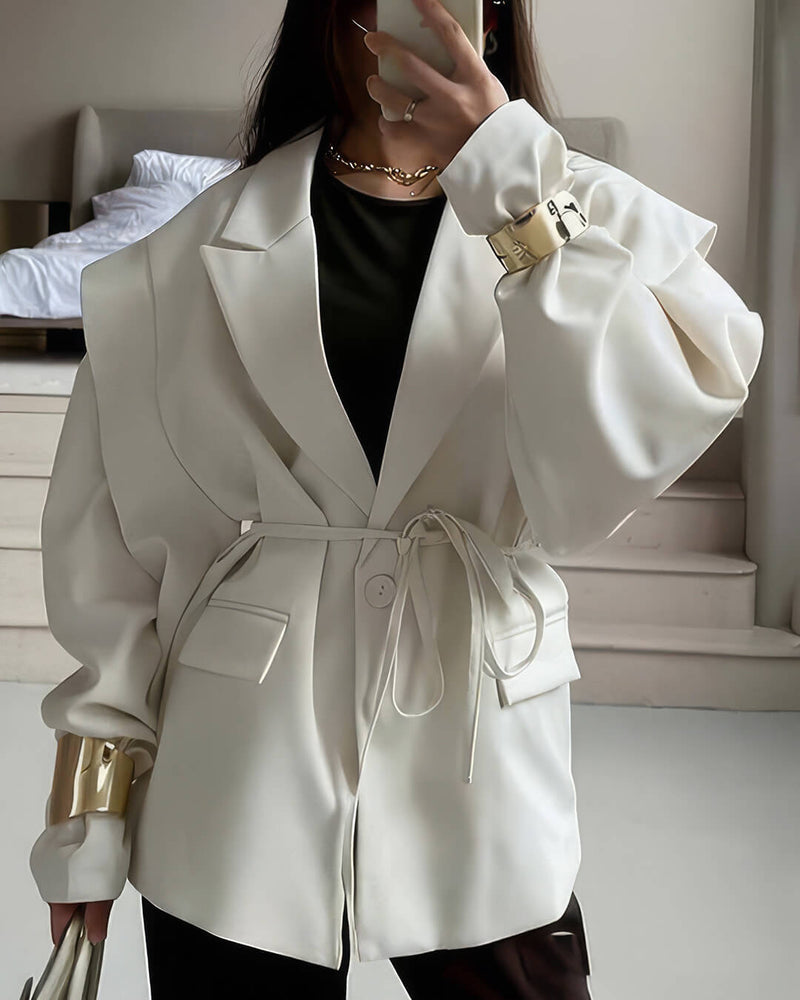 ZEYA - Filippa Wide Sleeve Belted Blazer