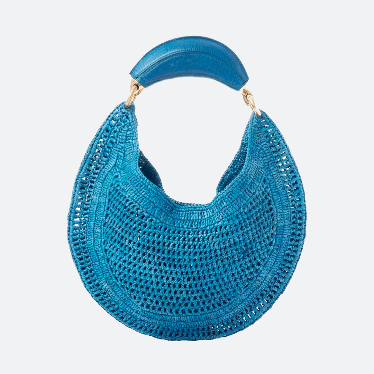 ZEYA - Geneva Crescent Woven Leather Bag