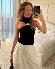Gertrude Gold Akzent Neckholder-Top
