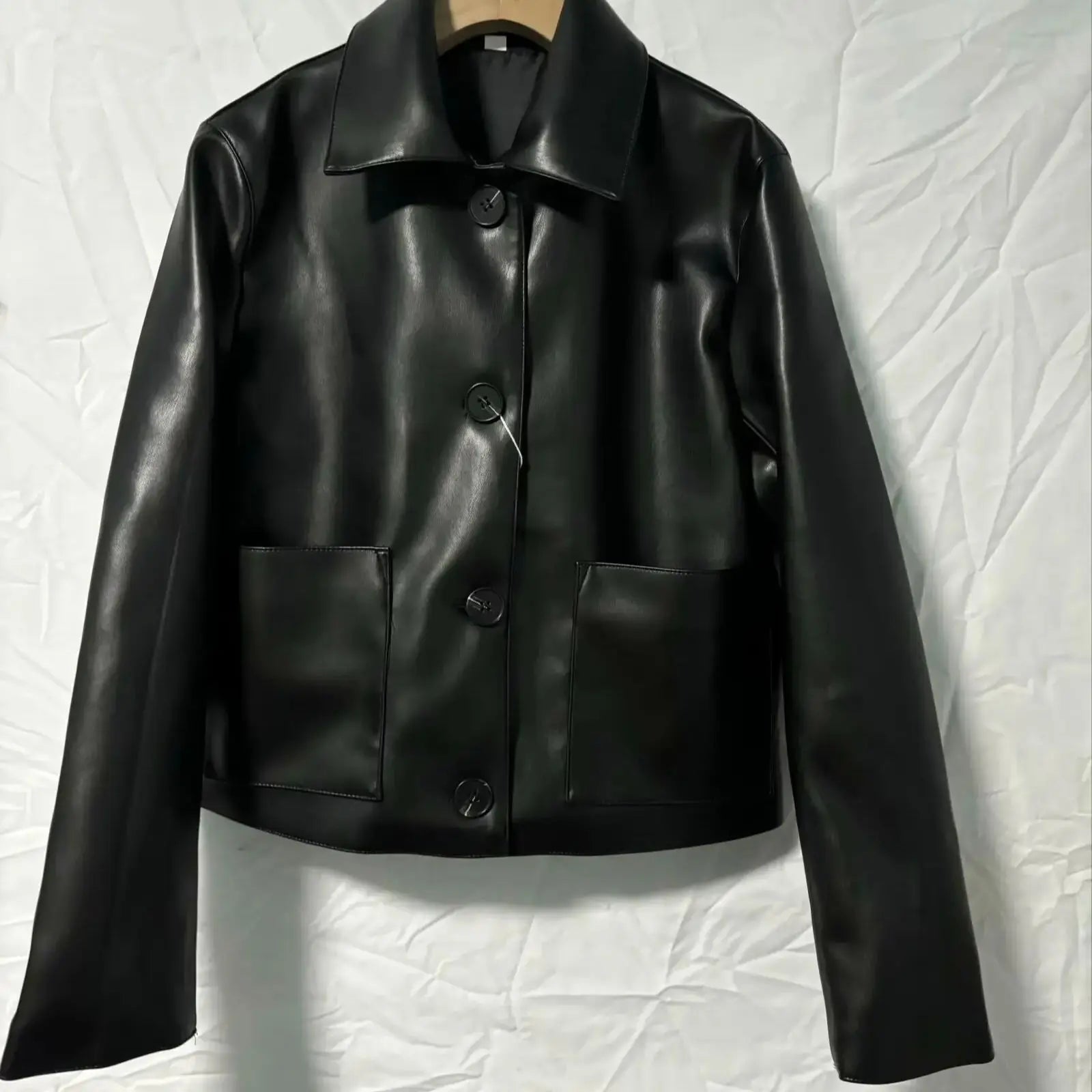 ZEYA - Gianne Cropped Faux Leather Jacket