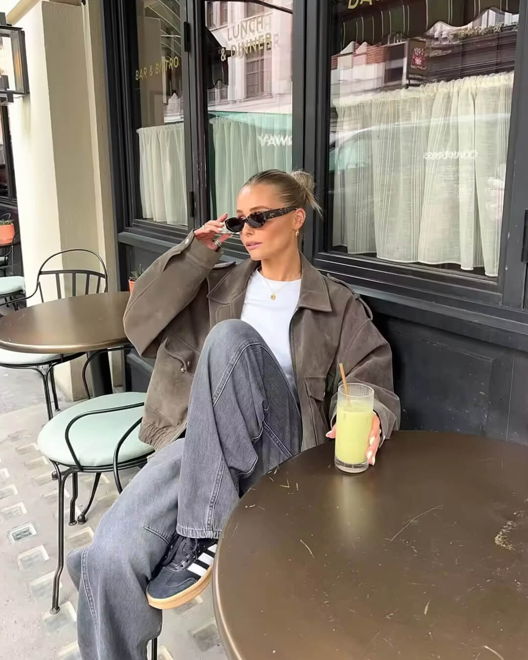 ZEYA - Ginny Suede Pilot Bomber Jacket
