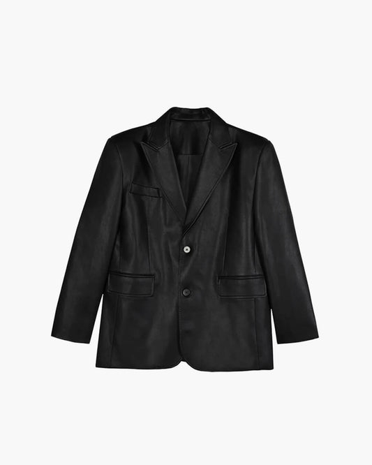 ZEYA - Glaiza Oversized Vegan Leather Blazer