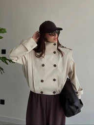Gloria Plissee-Trenchcoat