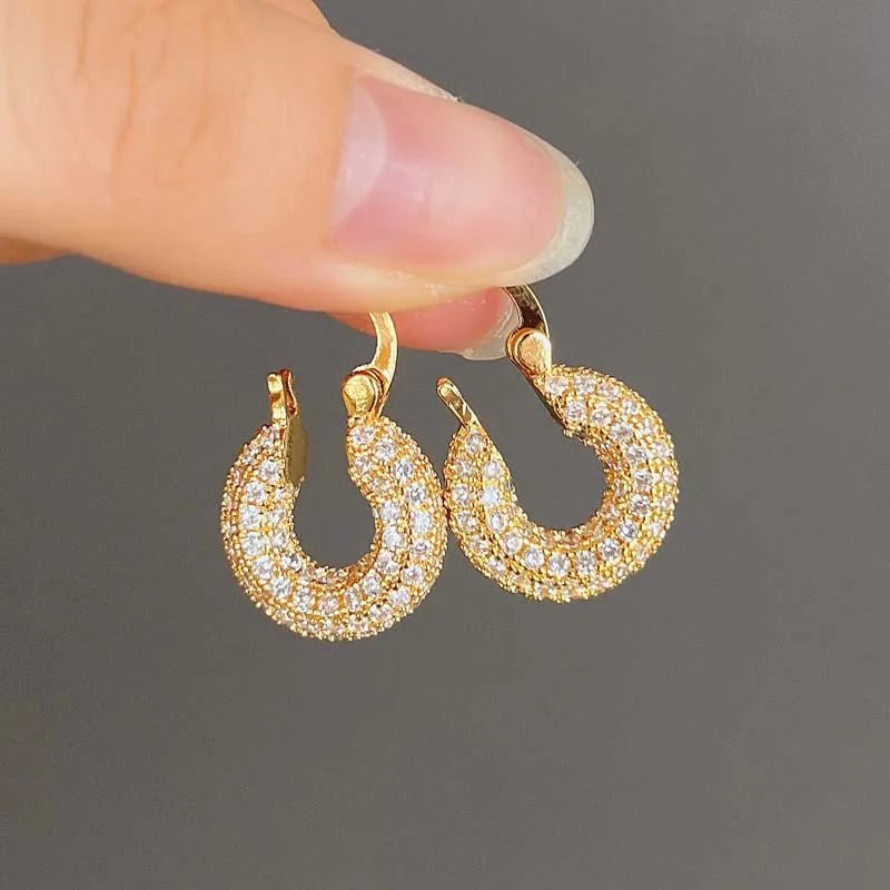 ZEYA - Greta Pave Hoop Earrings