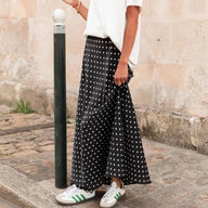 Halia Satin-Maxirock mit Polka-Dots