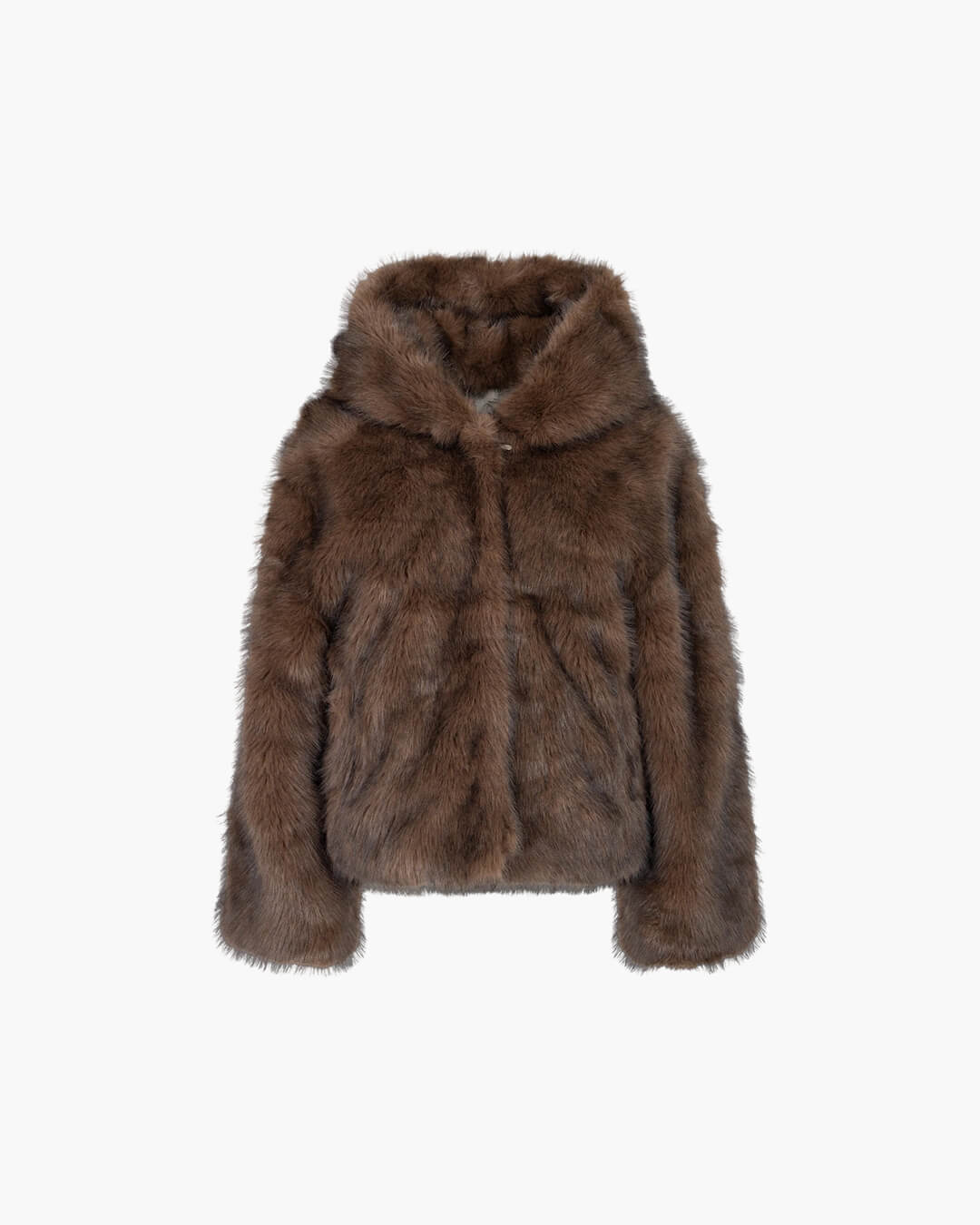 ZEYA - Hannah Faux Fur Hooded Short Coat