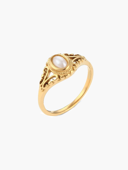 ZEYA - Harper - Women's Ring - 18K Gold Plated Freshwater Pearl, Hypoallergenic