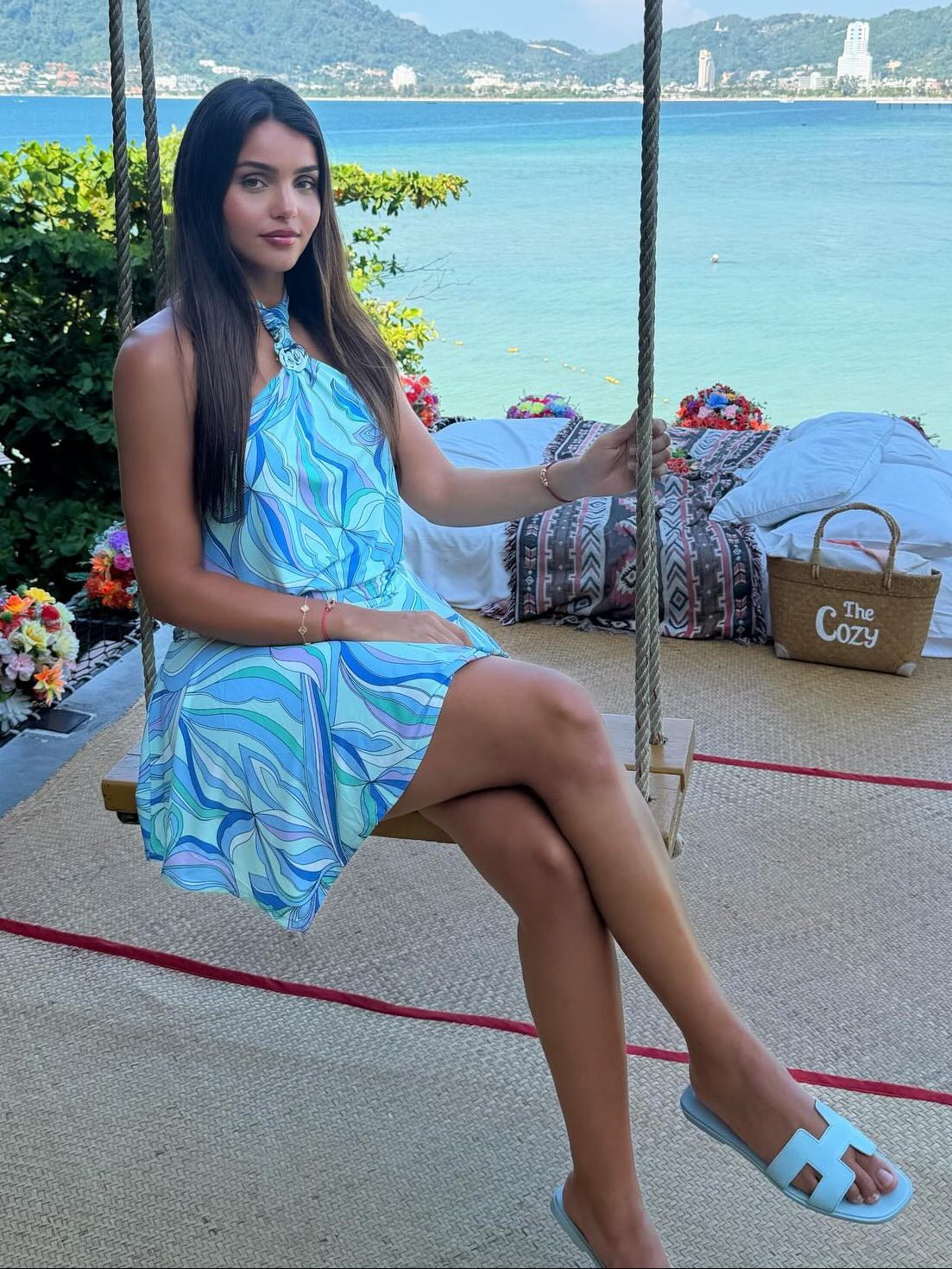 ZEYA - Iris Swirl Print Halter Mini Dress