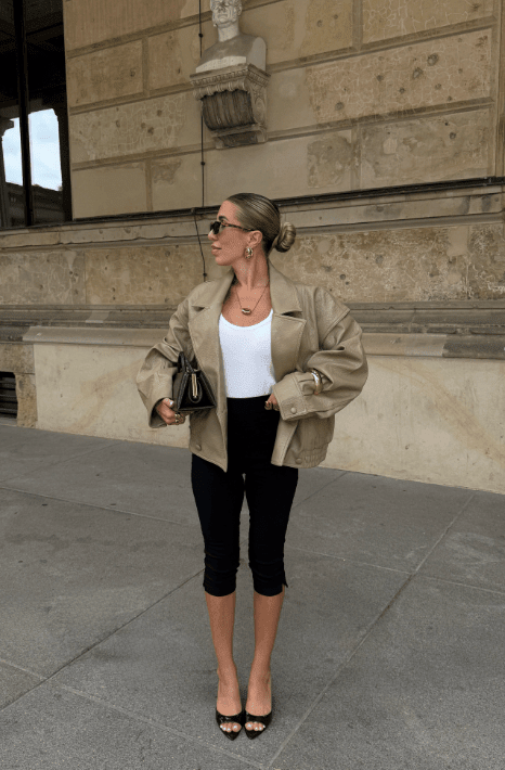 ZEYA - Isabel Double Breasted Faux Leather Coat