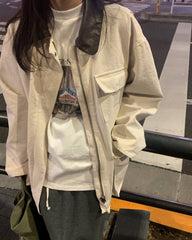 Jane Utility-Jacke mit Kontrastkragen