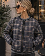 Jessica Karierte gesteppte Jacke