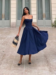 Jessica Sleeveless Strap Midi Dress