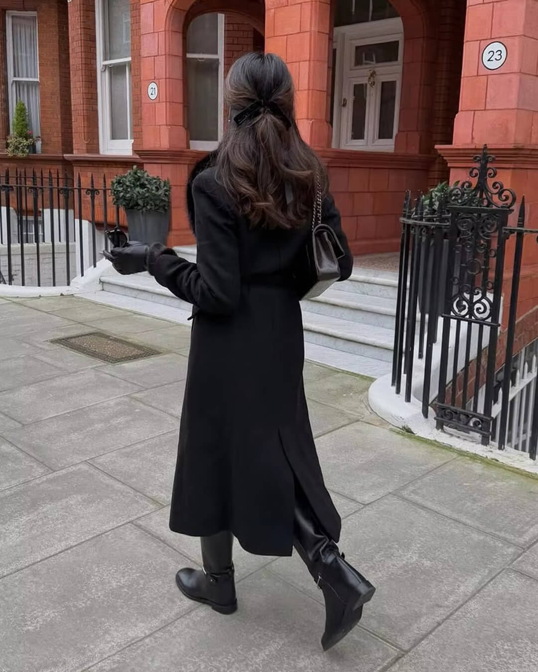 ZEYA - Josie Faux Fur Collar Maxi Coat