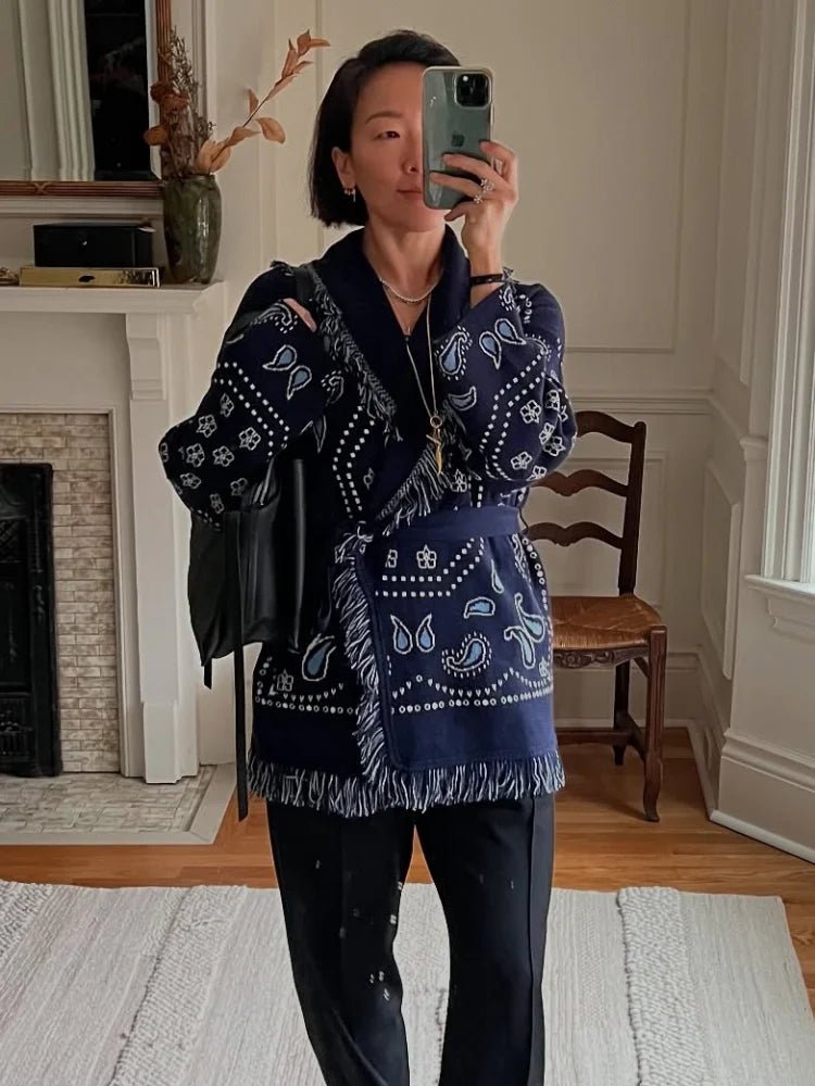 ZEYA - Judy Fringed Long Cardigan