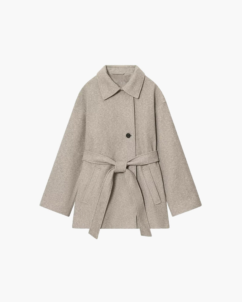 ZEYA - Juliette Faux Wool Coat with Belt