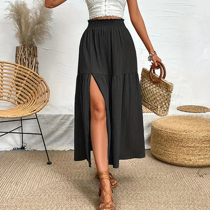 ZEYA - Kalia Bohemian Midi Ruffle Skirt