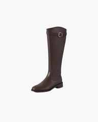 Kara Kniehohe Stiefel in Lederoptik