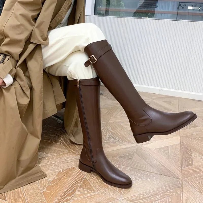 ZEYA - Kara Knee High Leather Boots