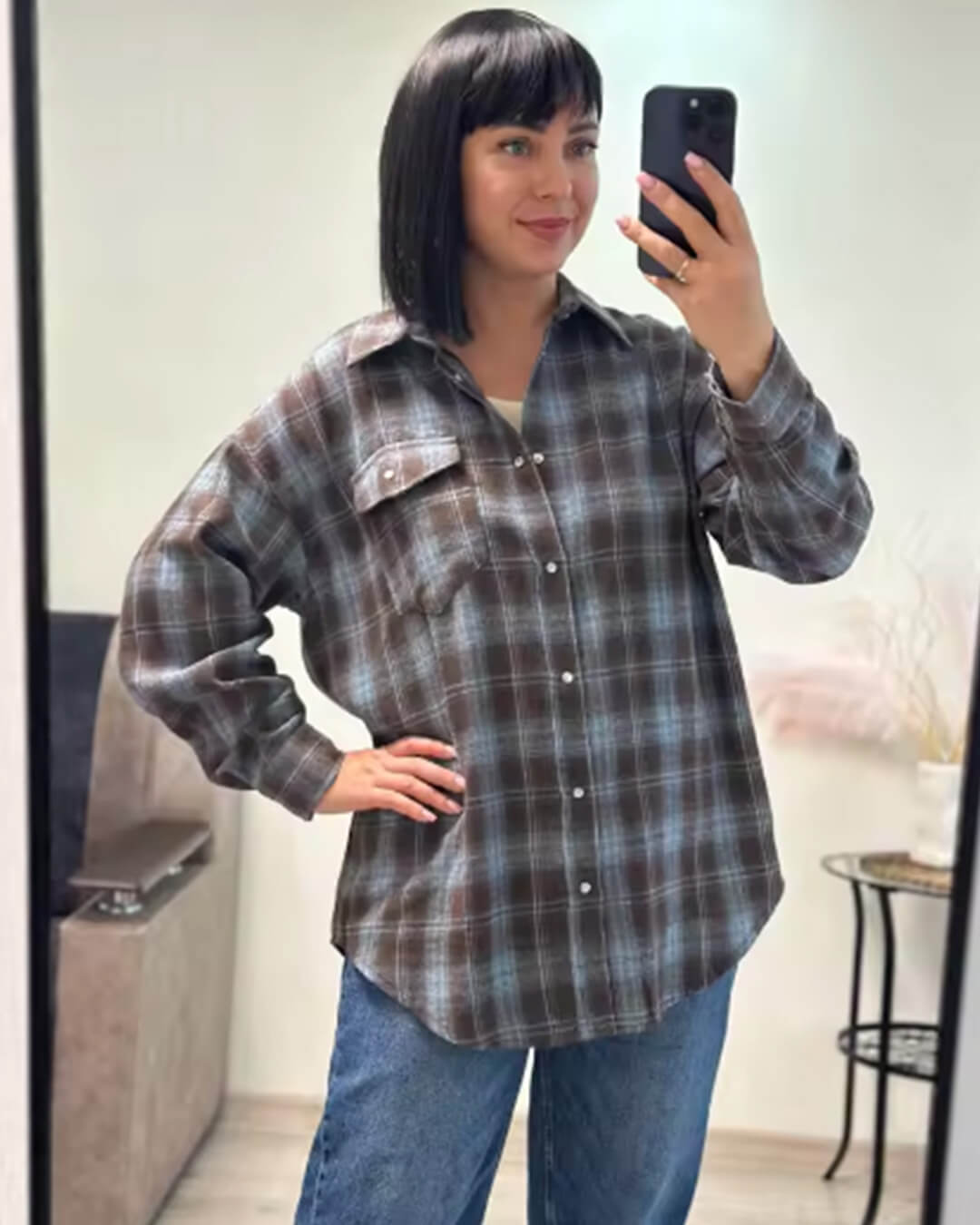 ZEYA - Kate Oversized Plaid Shirt