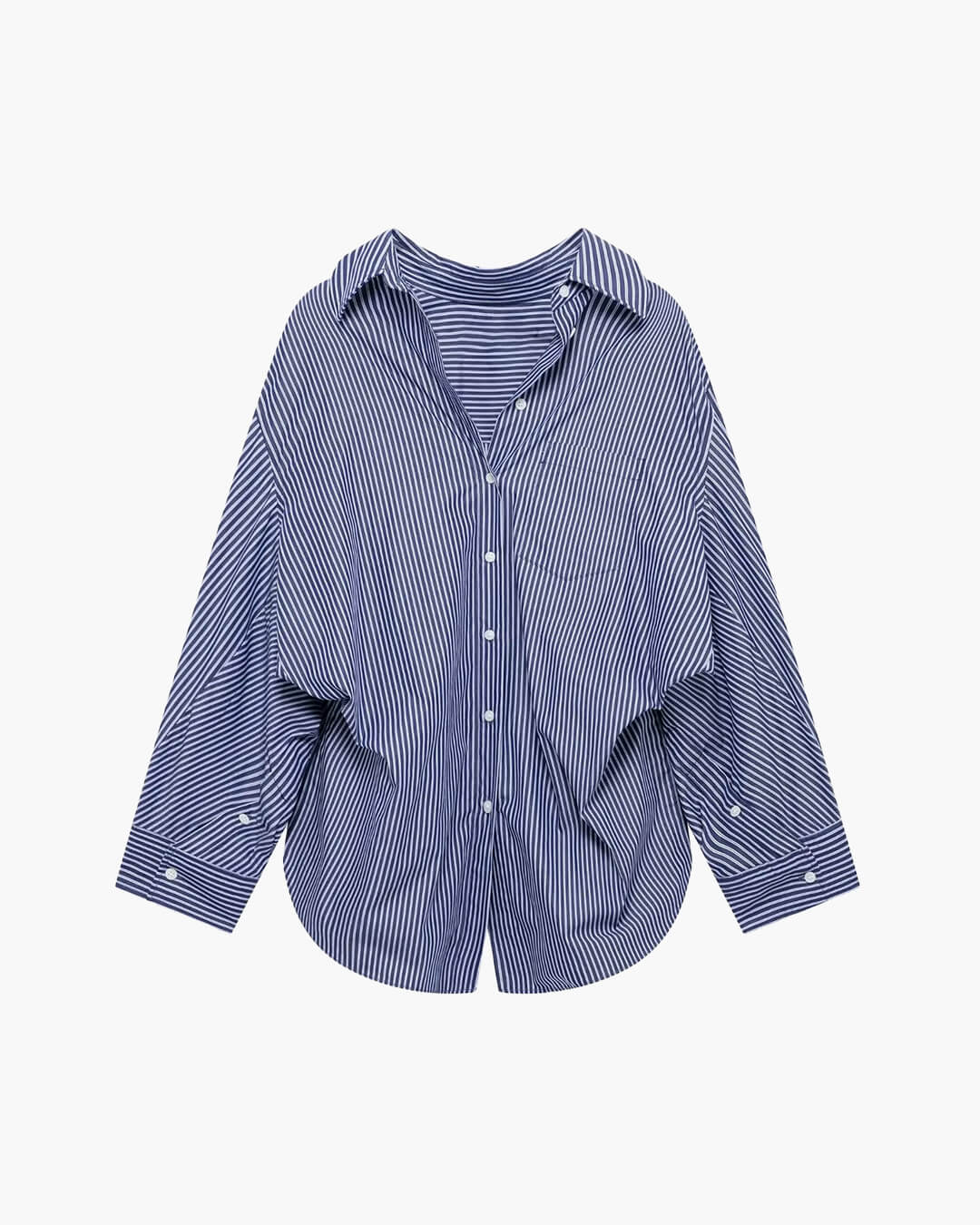 ZEYA - Kathy Bat Sleeve Striped Shirts