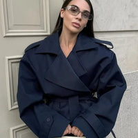 Kelly Cropped Trenchcoat mit Gürtel