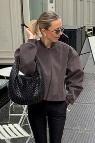 Kelly Kunstwildleder Bomberjacke