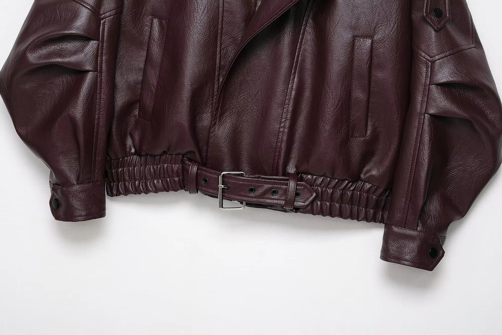 ZEYA - Kira Belted Leather Jacket