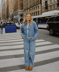 Lana Jeansjacke mit Spitzen-Design