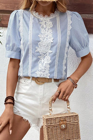 Lara Blumenbestickte Bluse