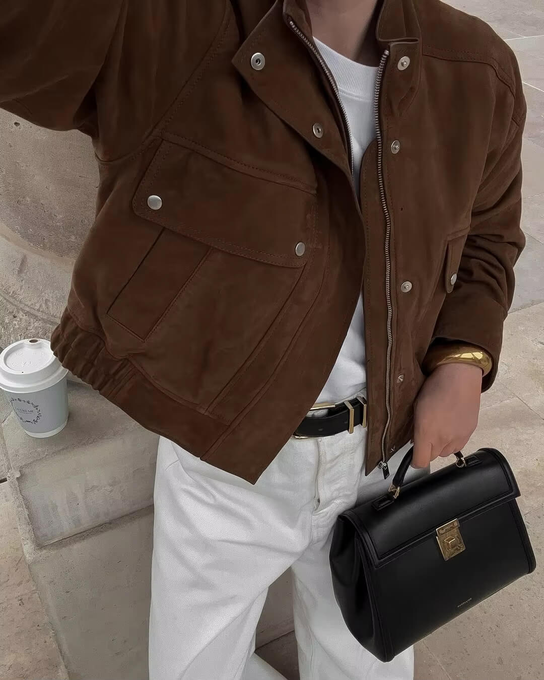 ZEYA - Laura Suede Bomber Jacket