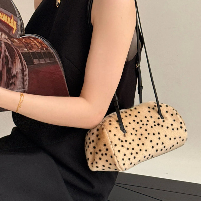 ZEYA - Layla Cheetah Faux Fur Shoulder Bag