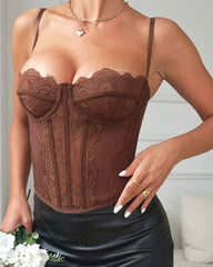 Layla Spitzen-Corsagen-Top