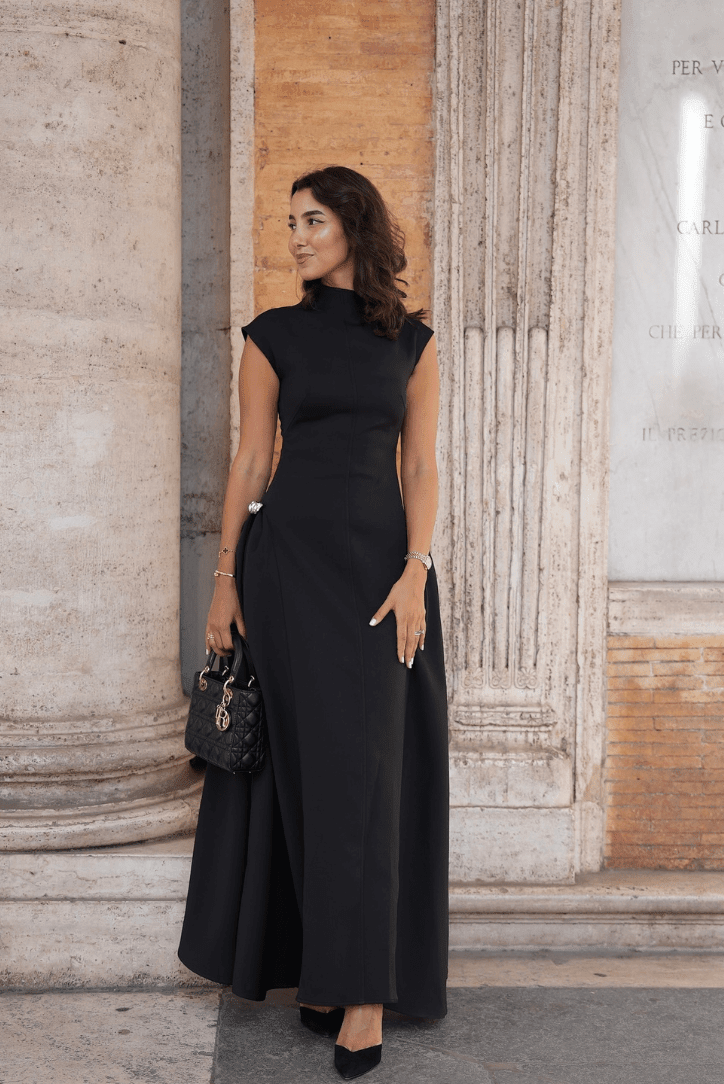 ZEYA - Lia Mock Neck Maxi Dress